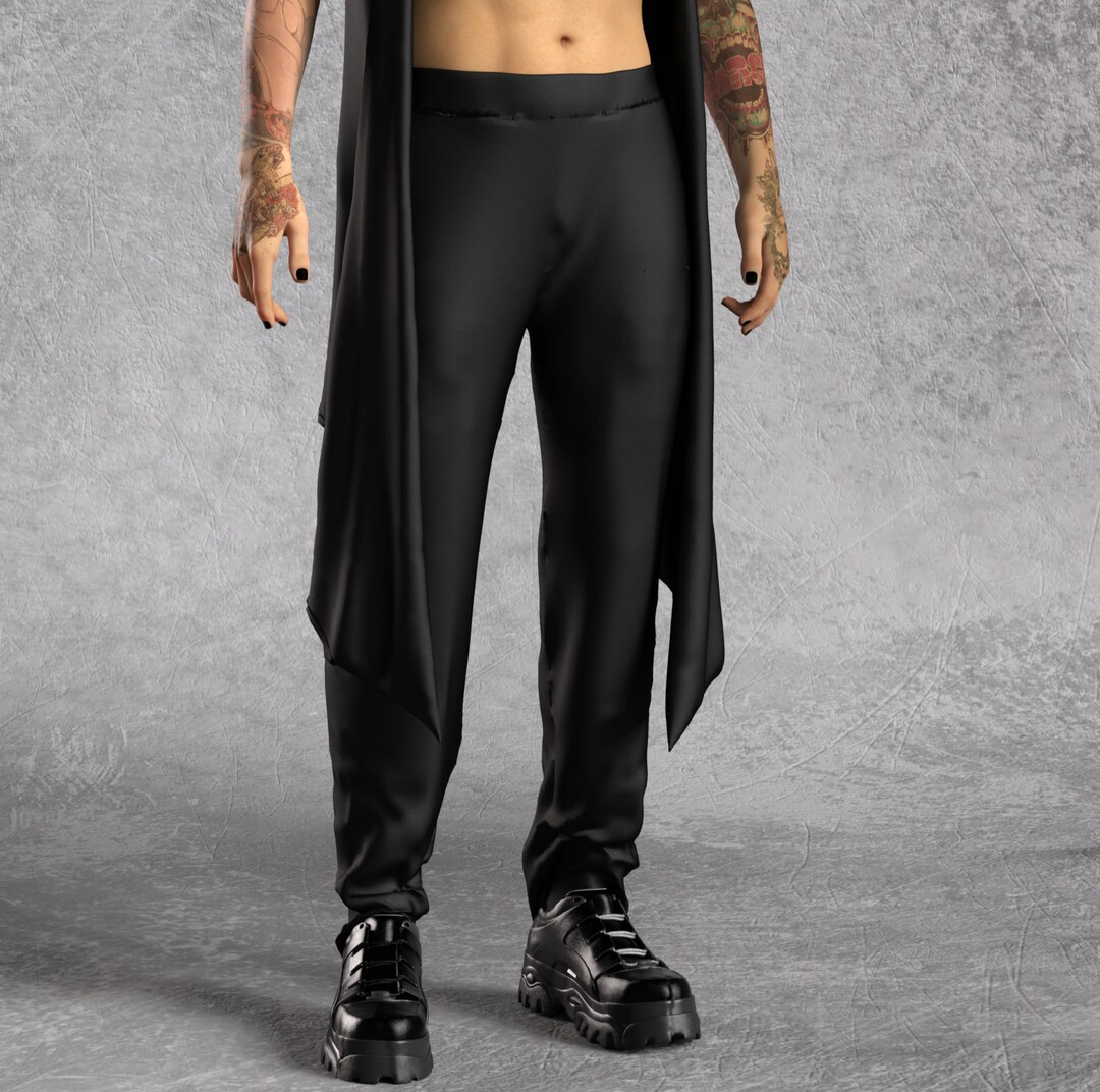 Halloween Male Black Pants Black Male Pants Party Halloween Etsy