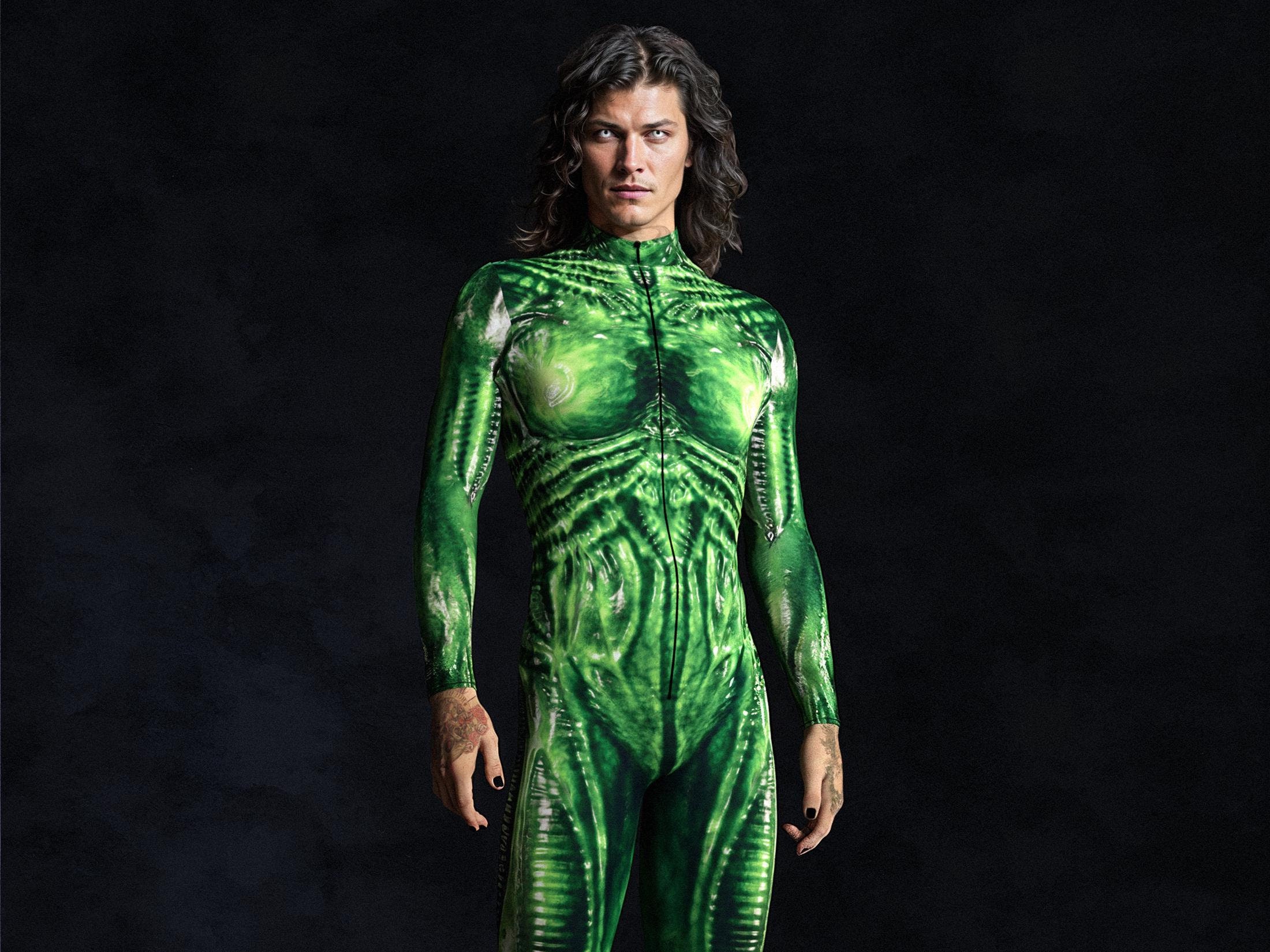 Cosplay Green Alien Bodysuit