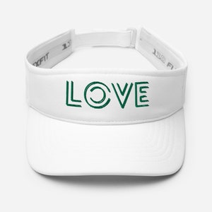 Tennis Visor LOVE, Sun Hat for Tennis, Sporty Hat, Tennis Lover Gift, Women&#39;s Tennis Visor, Custom Hat, Tennis Player Gift