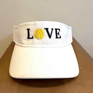 Decky LOVE Tennis Visor, Tennis Hat, LOVE Hat, Tennis Team, Tennis Uniform, Tennis Gift