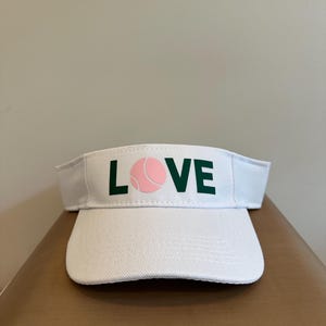 LOVE Tennis Visor, Tennis visor Hat, Custom Visort, Tennis Team Visor, Tennis gift