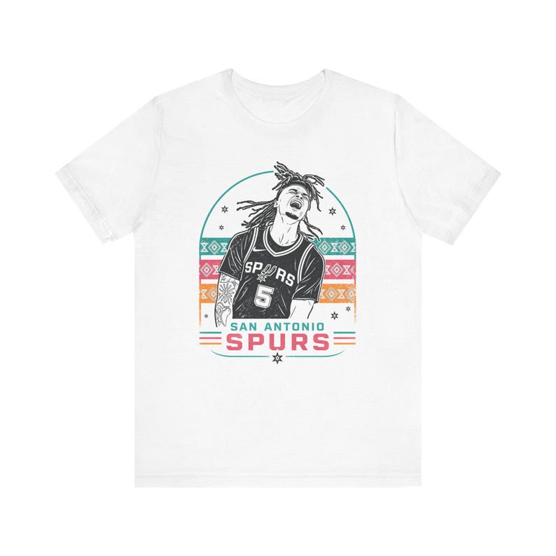 ステフォン・キャッスルTシャツ、サンアントニオ・スパーズ レトロ選手Tシャツ、キャッスルTシャツ、キャッスル スパーズ選手 画像 1