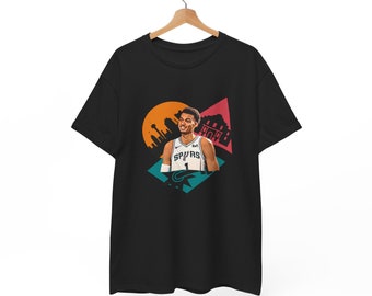 Spurs Wemby Black T shirt, victor wembanyama