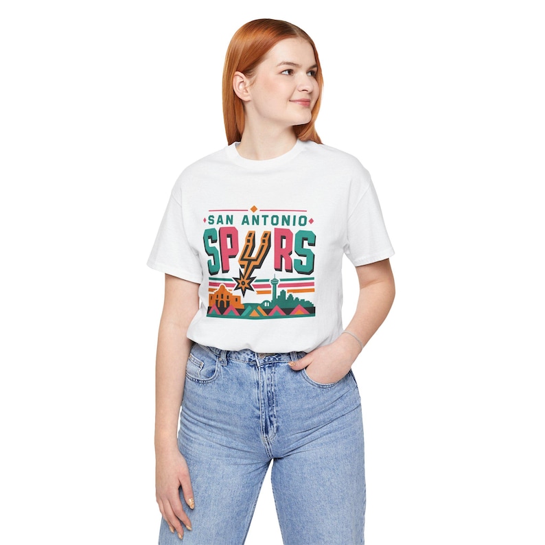 San Antonio Spurs Tee, Sporen T-Shirt, Sporen Retro-T-Shirt Bild 3