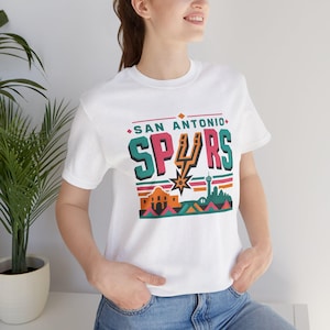 San Antonio Spurs Tee, Sporen T-Shirt, Sporen Retro-T-Shirt Bild 4