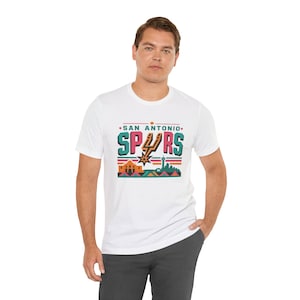 San Antonio Spurs Tee, Sporen T-Shirt, Sporen Retro-T-Shirt Bild 2
