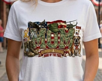 Militaire moeder sublimatie png, patriottische camouflage moeder ontwerp voor shirts, bekers, trotse legermarine marine bovenliggende afbeelding