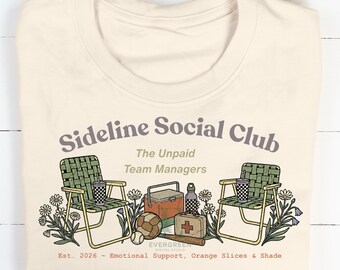 PNG-ontwerp Sports Mom: Sideline Social Club Varsity Retro (digitale download)
