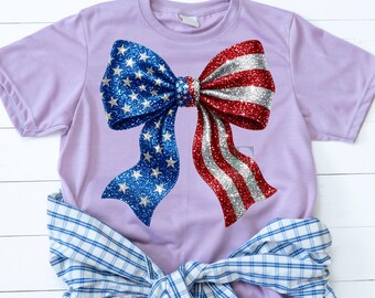 Patriottische glitterstrik PNG-sublimatieontwerp rood wit blauw schittering Amerikaanse vlag boog digitale download, png