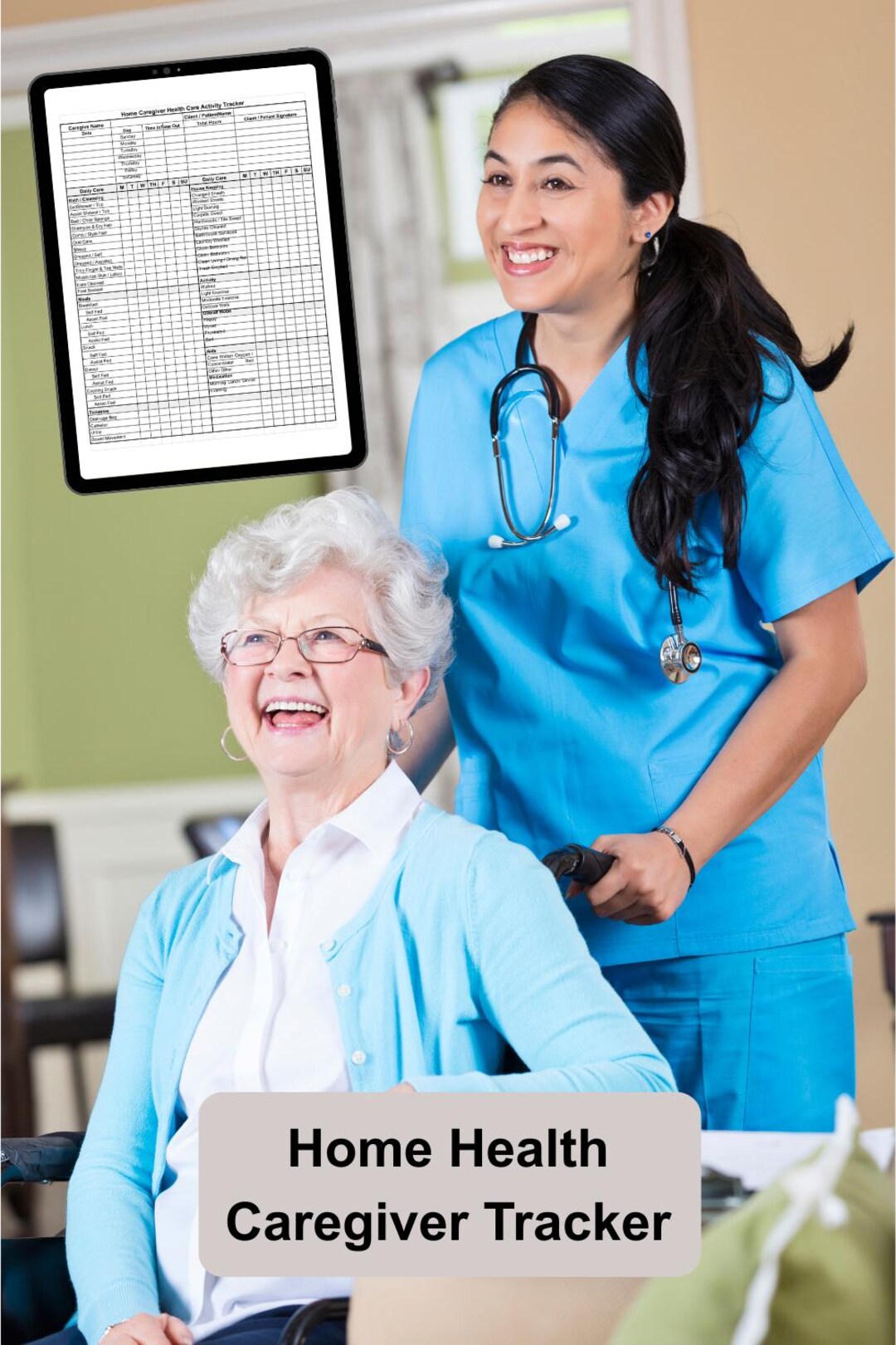 Home Health Caregiver Tracking Sheet | Editable Google Doc + Printable ...