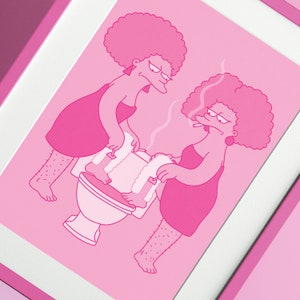 Patty & Selma Shaving - Stampa rosa A4