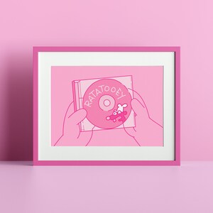 Los Simpson Ratatooey - Impresión rosa tamaño A4