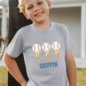 Youth Baseball Drippin T-Shirt, Little Brother Tee, Game Day Shirt, Baseball Season Tee, Gift for Him, Big Brother Tee, Baseball Fan Shirt