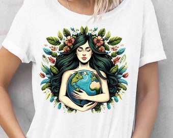 Día de la Madre Tierra PNG: Gaia, salva nuestro planeta (Descarga digital)