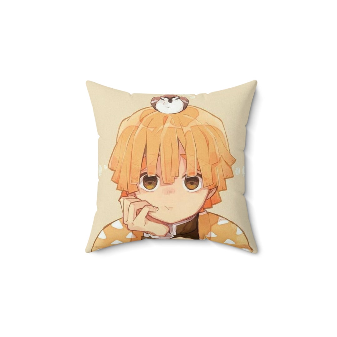 Anime Style Pillow Demon Slayer Zenitsu Anime Pillow Etsy