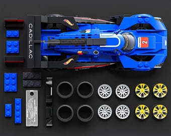Mattel Brick Shop Hot Wheels Cadillac Project GTP Hypercar Building Set JFR89