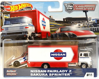 Hot Wheels Nissan Fairlady Z & Sakura Sprinter – Team Transport #11 FYT14 FLF56 1/64 Die-Cast Model