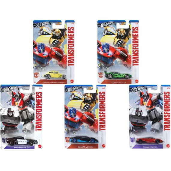 Hot Wheels 1:64 Transformers Silver Series 5-car Set – GDG83-G