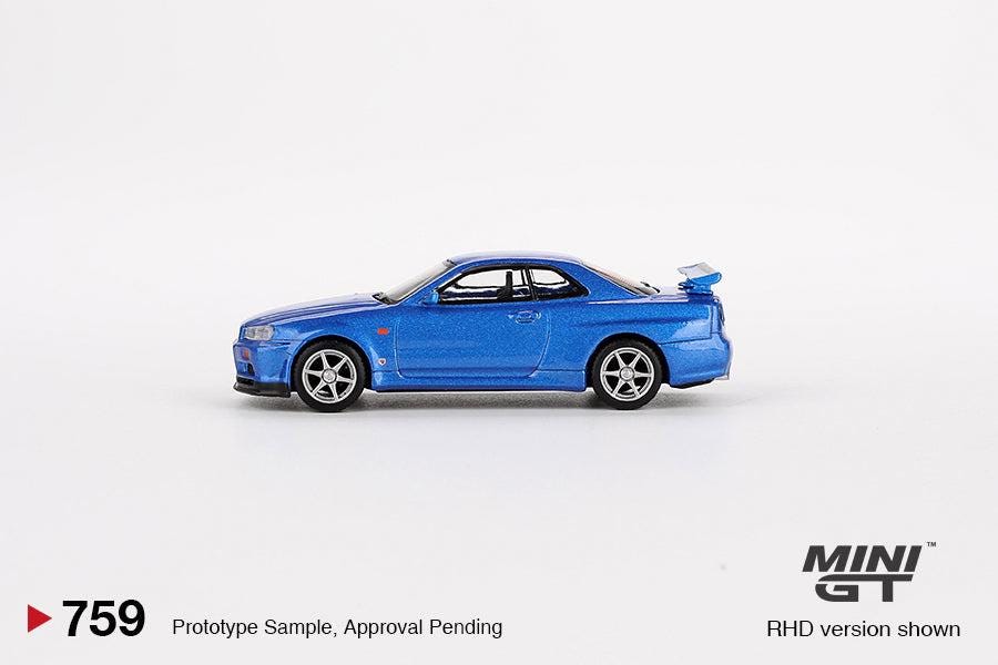 MINIGT 1:64 Nissan Skyline GT-R (R34) V-spec Bayside Blue 1999