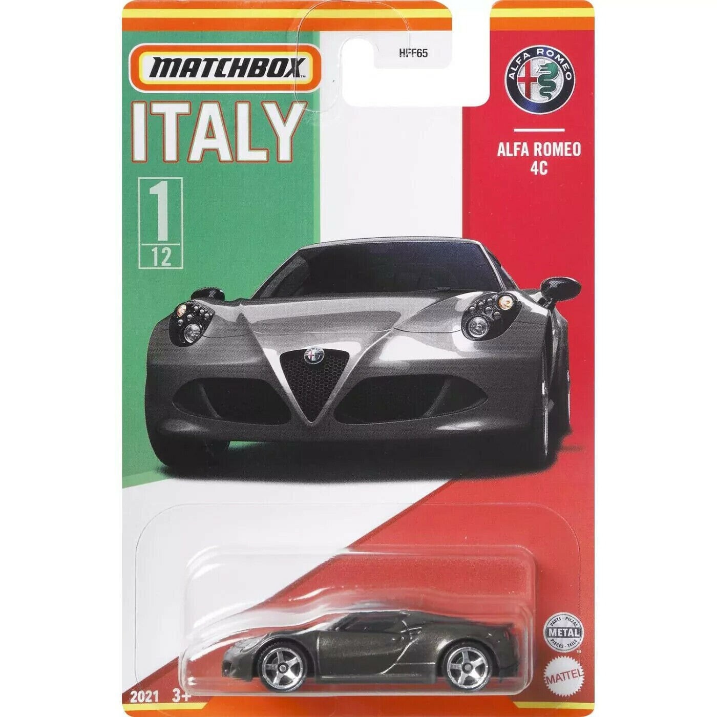Matchbox Alfa Romeo 4C – Stars of Italy HFF65 1/64 Die-cast Model