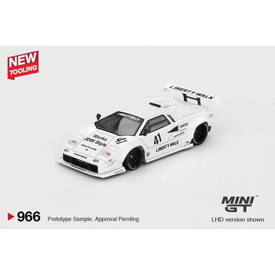 ミニカー MINI GT Lamborghini Countach LB-WORKS Minigt 1:64 Lamborghini Countach LB-WORKS White – Tokyo Auto Salon