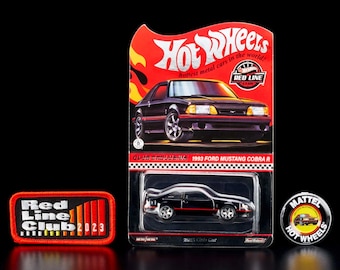 Hot Wheels 1:64 rare RLC Membership ’93 Ford Mustang Cobra R – Spectraflame Black HNL15 Die-Cast Model