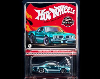 1968 Custom Plymouth Barracuda (metallic blaue Farbe) - Hot Wheels