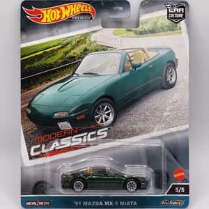 HotWheels Premium / Clásicos modernos / Mazda MX-5 Miata 1991 / Caja FPY86 959E