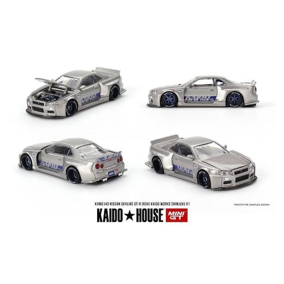Minigt 1:64 Nissan Skyline GT-R (R34) Kaido Works Shinjuku V1 1999