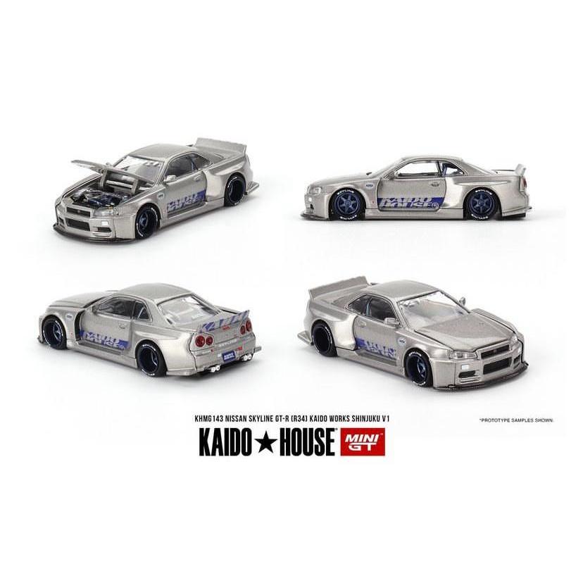 Minigt 1:64 Nissan Skyline GT-R (R34) Kaido Works Shinjuku V1 1999