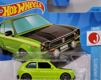 Hot Wheels '73 Honda Civic Custom (Green) – HW J-Imports 117/250 rare 1/64 Die-Cast Model