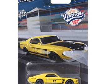 Hot Wheels 1969 Ford Mustang Boss 302 – Vintage Racing Club 3/5 HRT81 1/64 Die-Cast Model