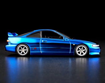 Hot Wheels 1:64 RLC Exclusive 1995 Honda Integra Type R Blue – JCP06 with Patch & Button