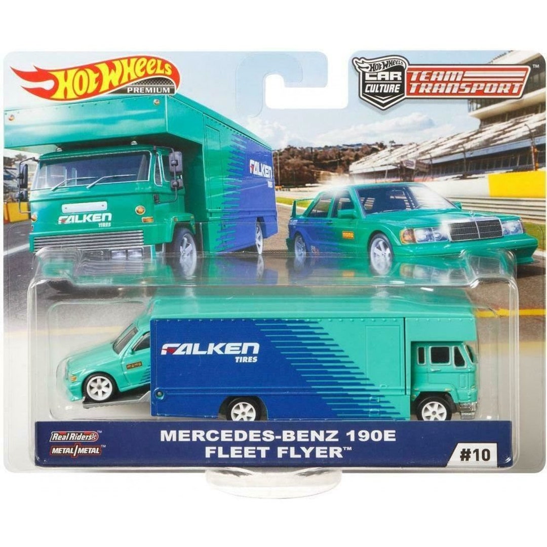 Hotwheels Team Transport | Mercedes-benz 190E & Fleet Flyer Falken