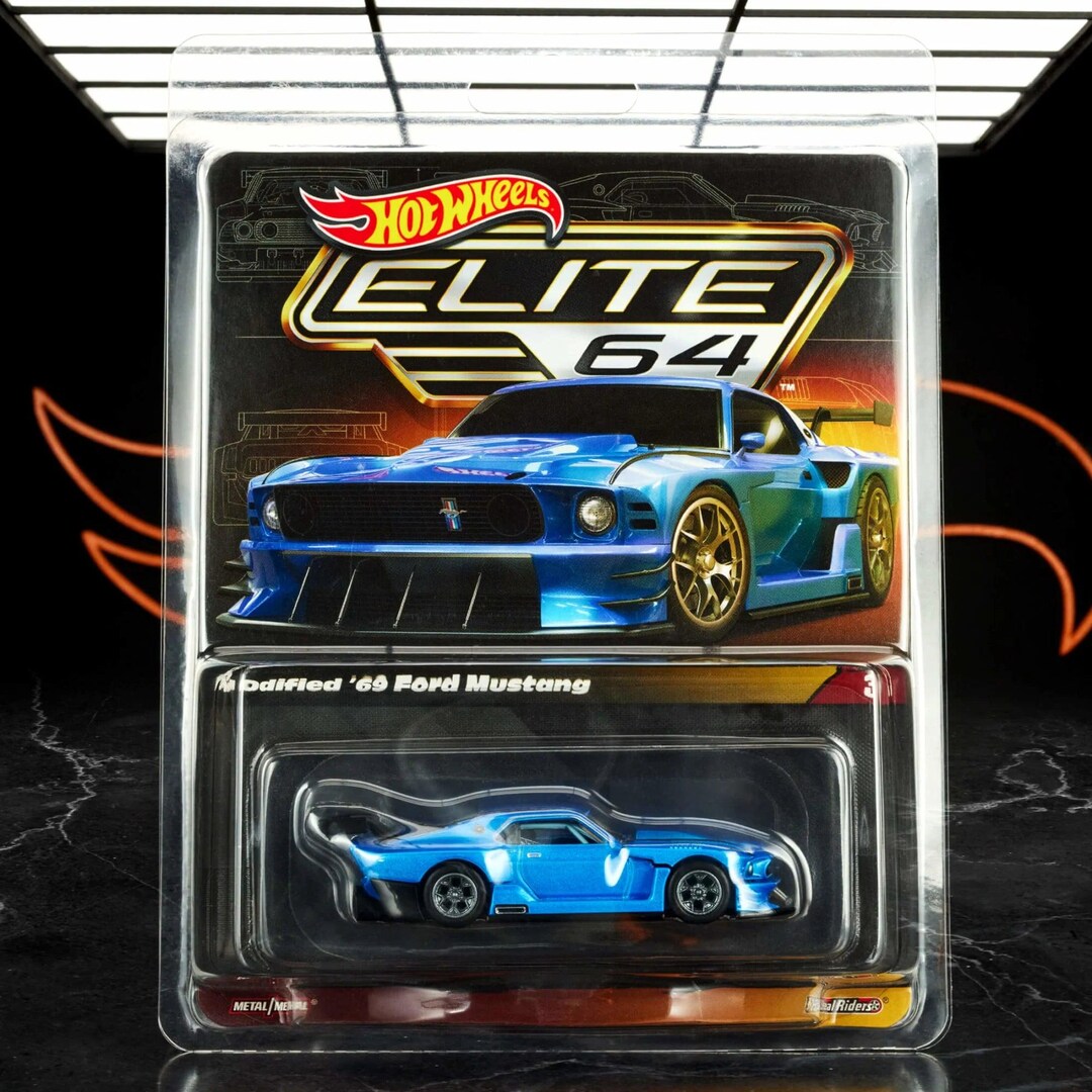 Hot Wheels Elite 64 Modified '69 Ford Mustang – Acapulco Blue