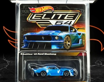 Hot Wheels Elite 64 Modified ’69 Ford Mustang – Acapulco Blue HGW13 Die-Cast Model