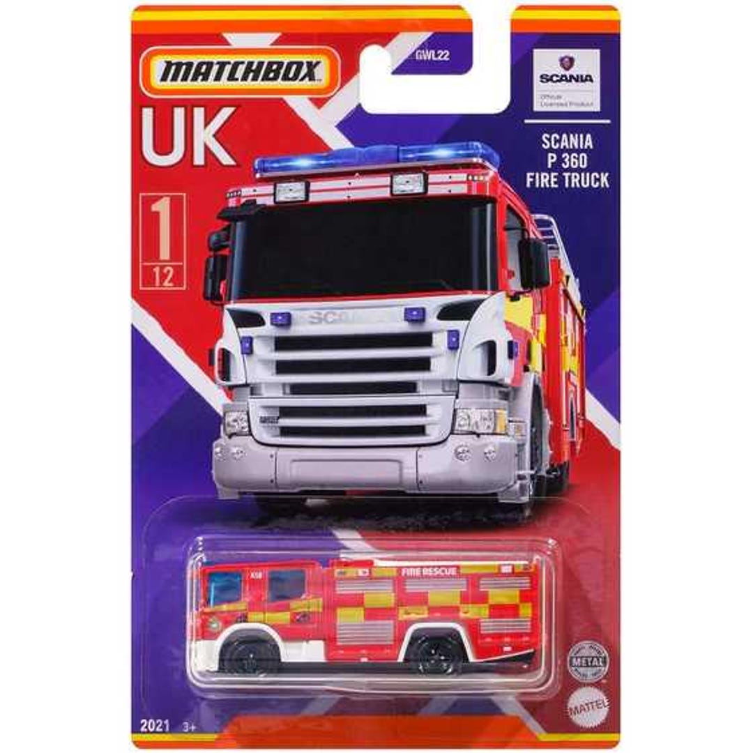 Matchbox Scania P 360 Global Series 7/12 Die-Cast Toy Truck - With Flashing Light Feature