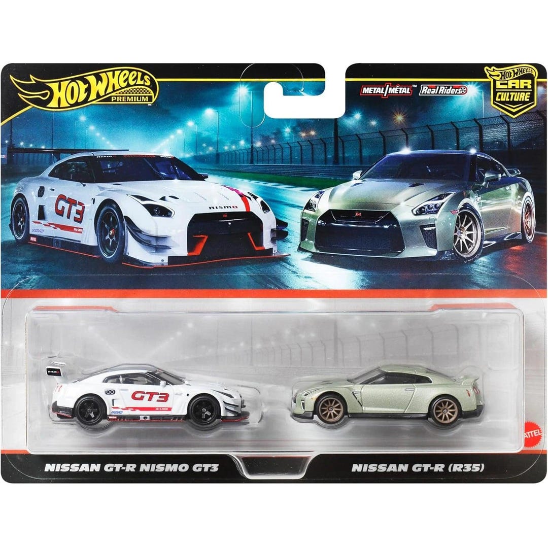 Hot Wheels Premium 2-pack Nissan Gt-r Nismo Gt3 / Nissan Gt-r (r35