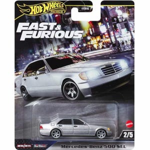 Mercedes-Benz 500 SEL Hot Wheels – Modèle premium Fast & Furious 1/64 moulé sous pression