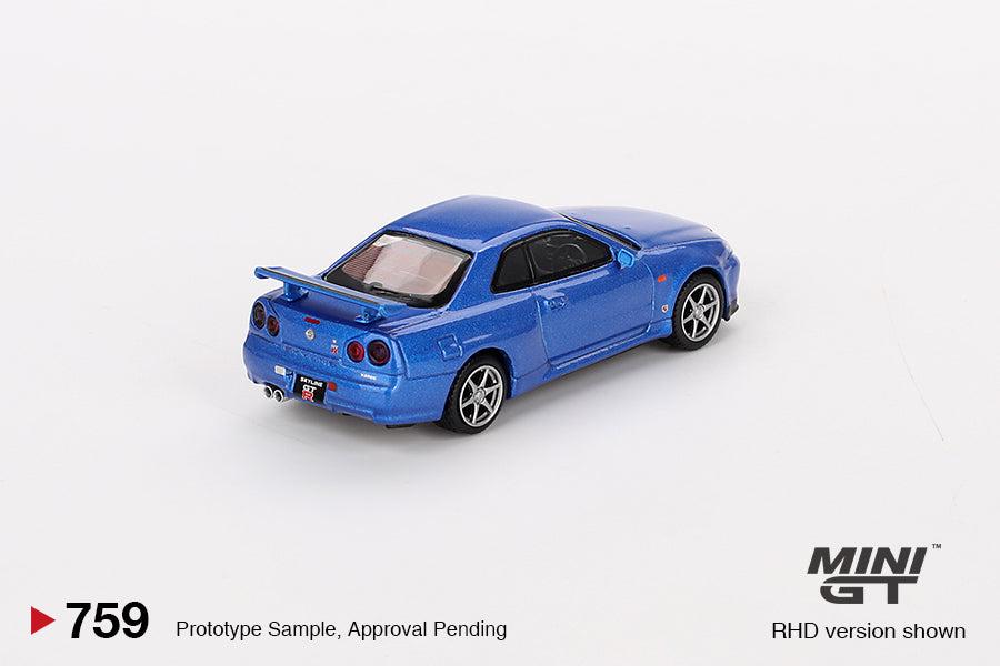 MINIGT 1:64 Nissan Skyline GT-R (R34) V-spec Bayside Blue 1999