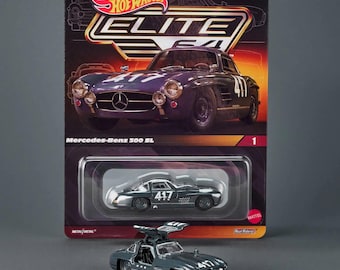 Hot Wheels Elite 64 Mercedes-Benz 300 SL – Graphite Gray HNG51 Die-Cast Model