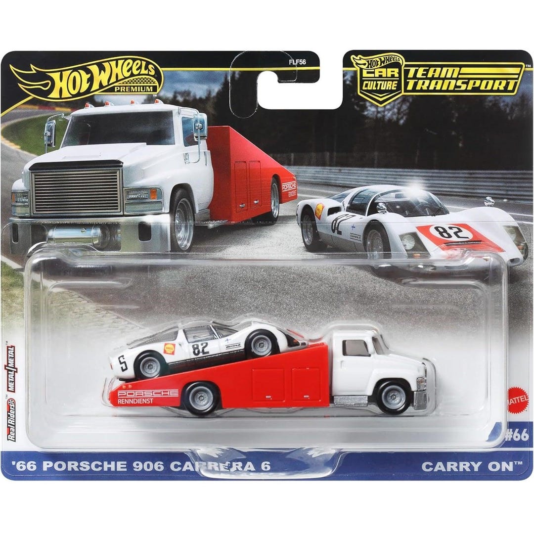 Hot Wheels 1:64 '66 Porsche 906 Carrera 6 & Carry on – Team