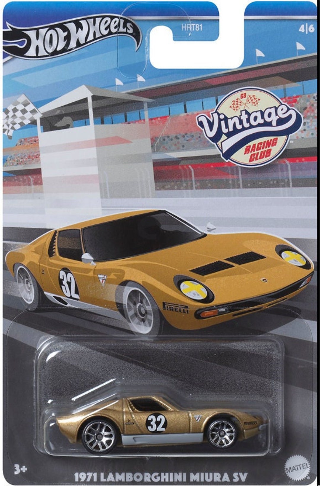Hot Wheels Vintage Racing HRT81 HRV03 *1971 Lamborghini Miura SV