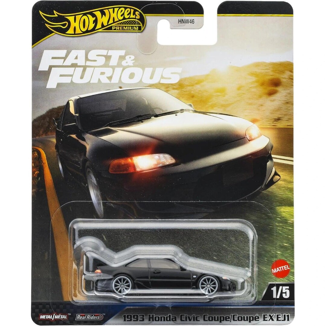 Hot Wheels 1:64 1993 Honda Civic Coupe EX EJ1 – Fast & Furious