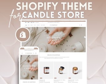Elegant Candle Shopify Theme: Premade Website Template