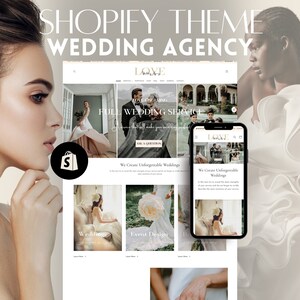 Wedding Agency Shopify Theme: Dress Shop Template + Canva