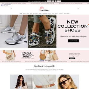 TREND - Shopify Fashion Template Combines Delicate & Pure Pink Color with Bright Tones of Black | Editable Canva Templates | Shopify OS 2.0