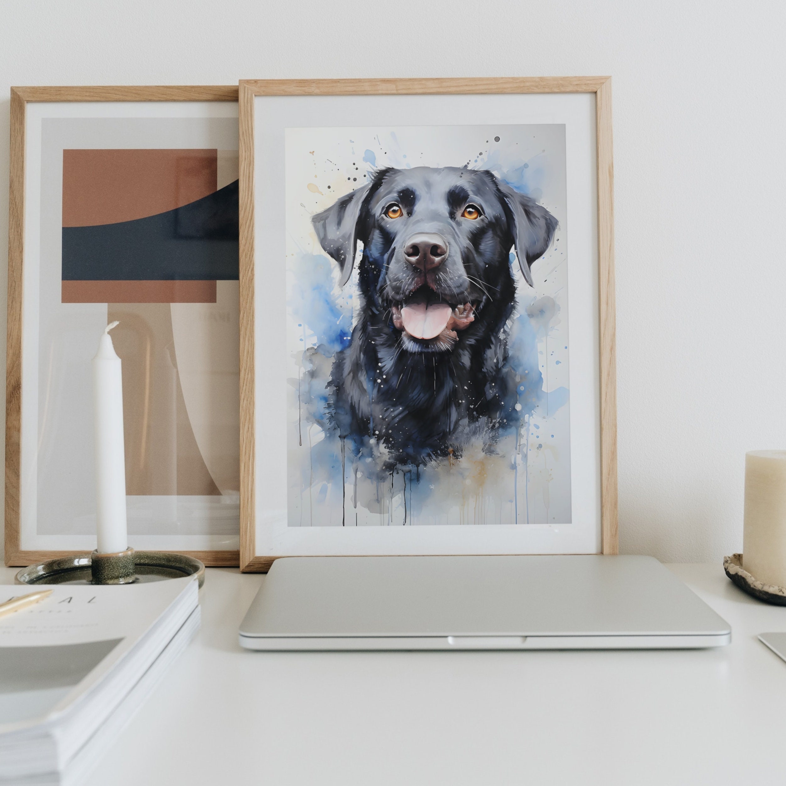 Black Lab Art Print, Black Labrador Print Digital Download, Labrador ...