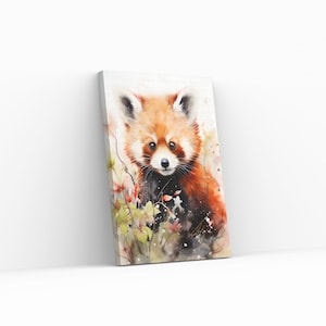 Red Panda Painting Digital Print, Red Panda art, Red Panda poster, Red Panda Picture, Printable art, Animal art, Nursery art Red Panda print