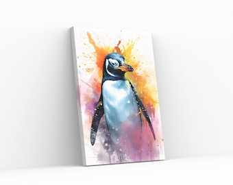 Penguin Print Digital Download, Penguin art, Penguin Poster, Penguin Water Color, Animal Art, Nursery Art, Kids Room Art, Zoo animal art